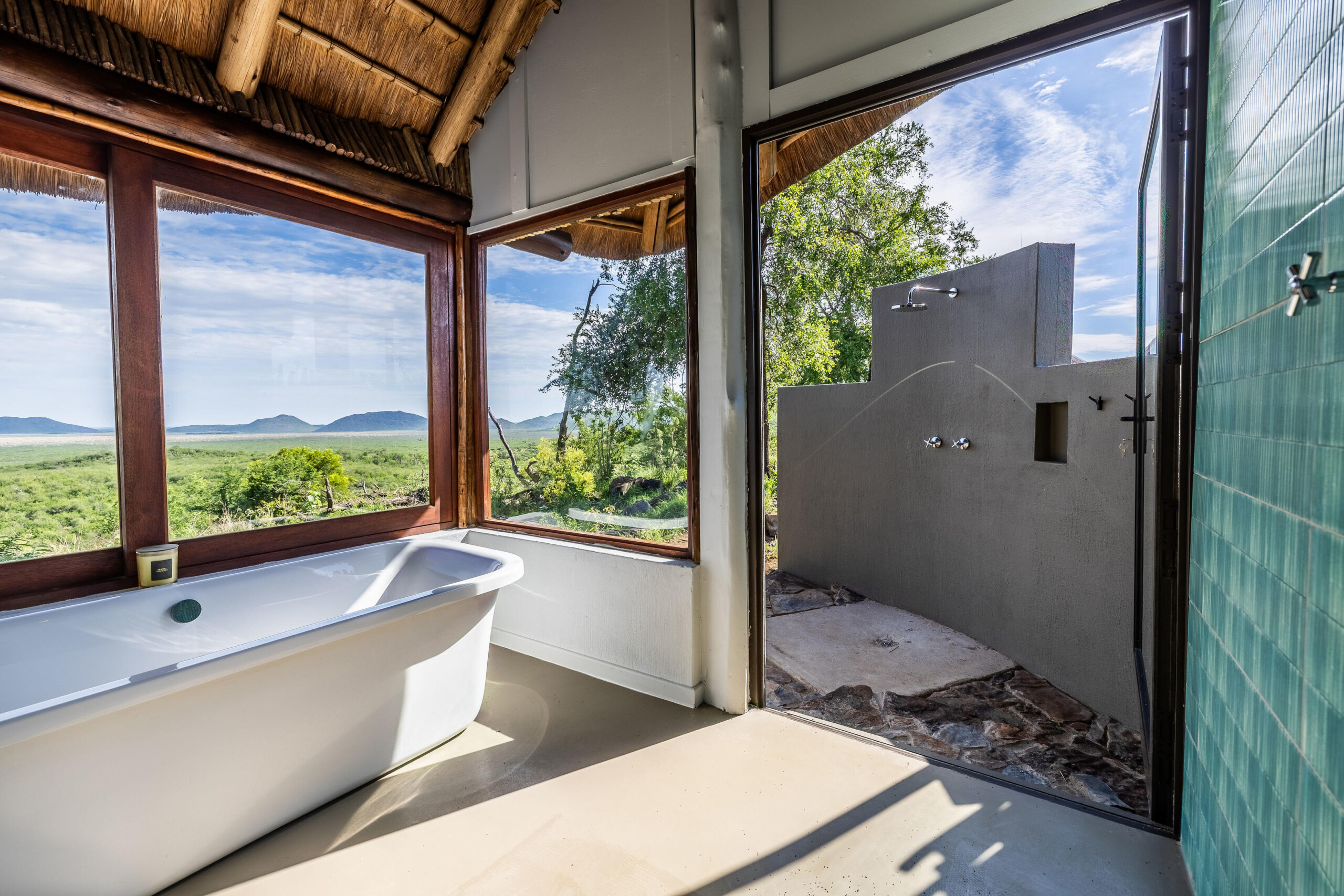 Bathroom and Outside Shower Views